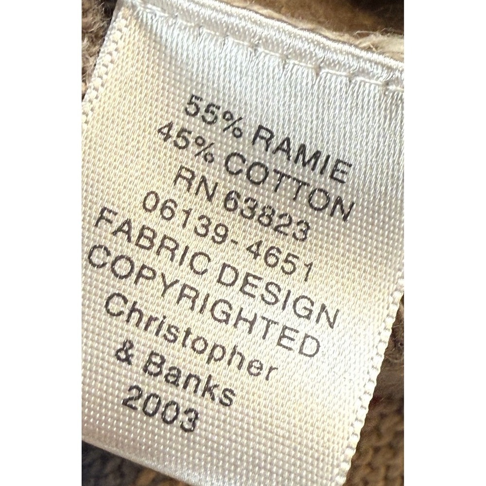 Vintage Christopher Banks Cardigan Sweater Colorful Patchwork Design Size M - Picture 9 of 10